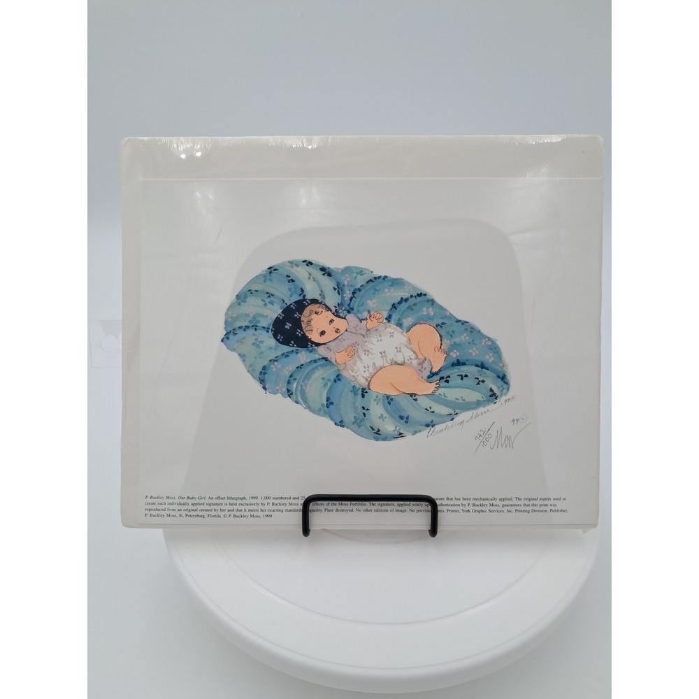 Limited Edition Offset Lithograph Printed Title 'Our Baby Girl' By P. Buckley...